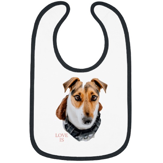 Dog Jack Russell Terrier Shirt Mom Dad Women Men Kids Love Dog 3 Bibs