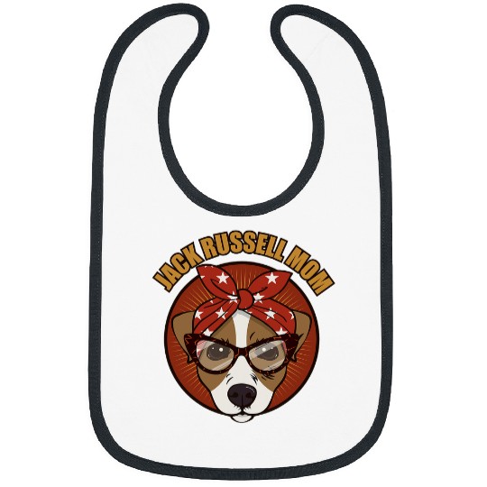 Dog Jack Russell I Mama Russel Terrier Dogs Mom Love 3 Bibs
