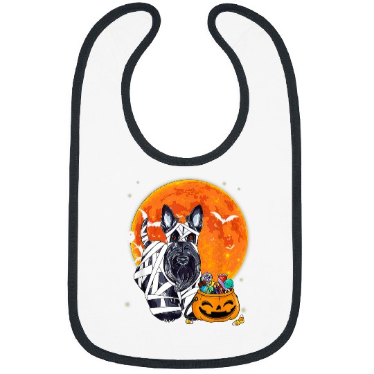 Funny Scottie Dog Halloween Costume Dog Lover Bibs