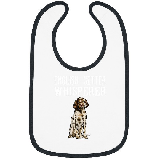 English Setter Wisperer Funny Dog Lover Gift Bibs