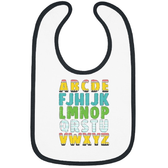 Elementary Teacher Assistant Prek English Alphabet Women Bibs
