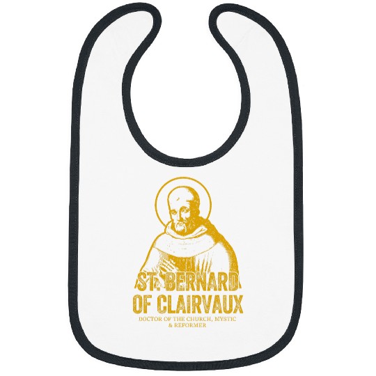Catholicism Gold St  Bernard Of Clairvaux Christian Saint 1 Bibs
