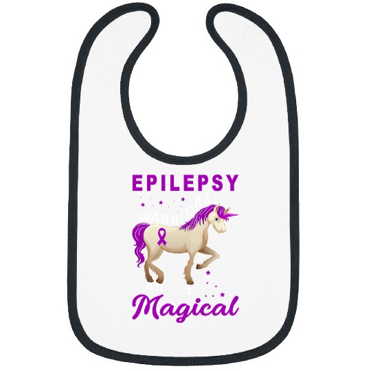 Epilepsy Awareness Warriors Unicorns Magical Funny Bibs