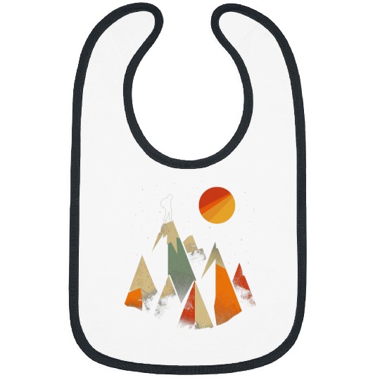 Hiking Geometric Mountain Climbing Mountaineer vintages Hiker 2 Bibs