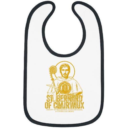 Catholicism Gold St  Bernard Of Clairvaux Christian Saint Bibs