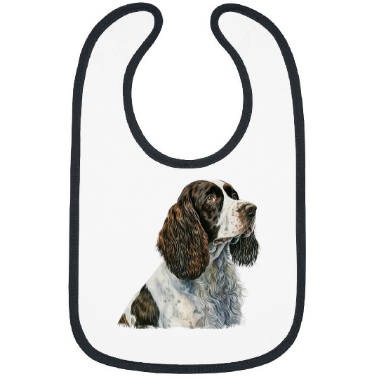 English Springer Spaniel Watercolor for Dog Owners Bibs