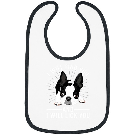 Cute Boston Terrier Art For Men Women Boston Terrier Lover Bibs