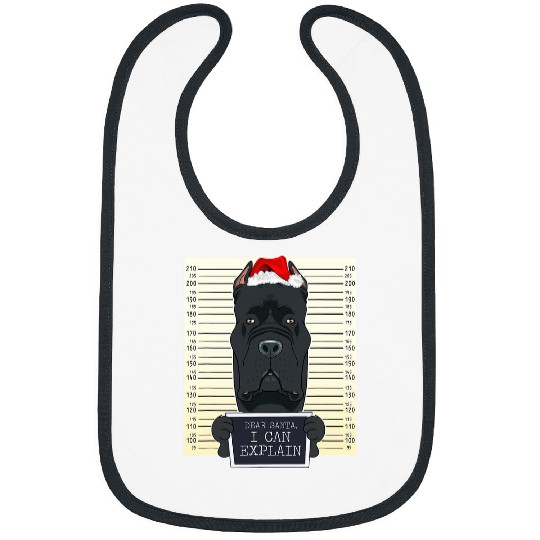Dear Santa I Can Explain Funny Christmas Cane Corso Bibs