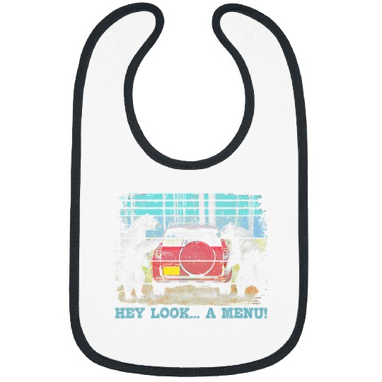 Hey Look A Menu Funny Bear Camping Retro vintages Camper Car Bibs