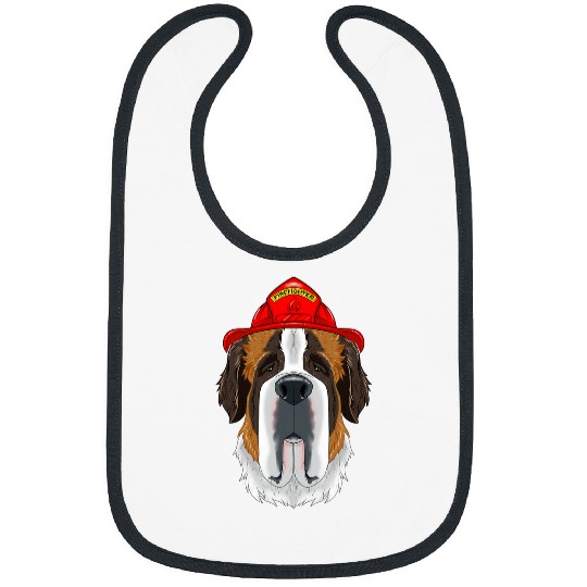 Canine Handler I Fireman Dog I Firefighter Saint Bernard Bibs