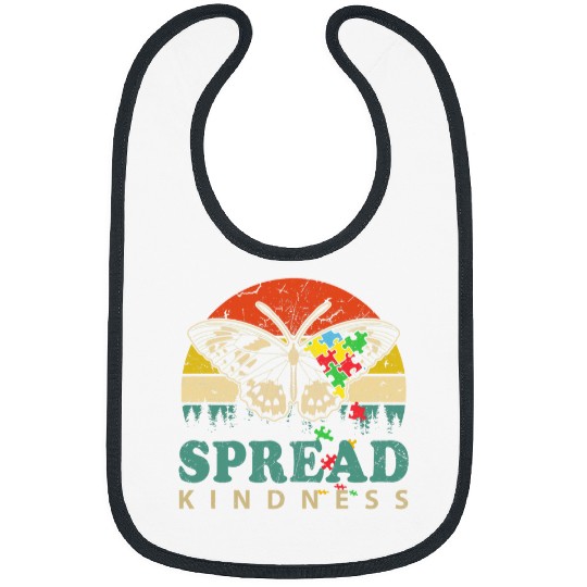 Spread Kindness Inspirational Positive Butterfly Teacher Bibs