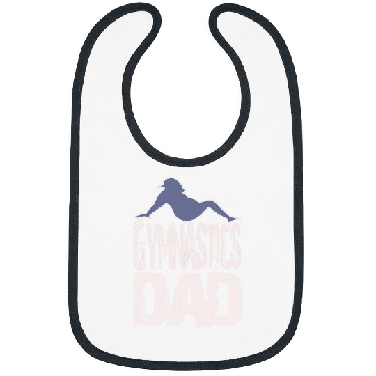 Gymnast Father Fathers Day Cool Gymnastics Dad Bibs
