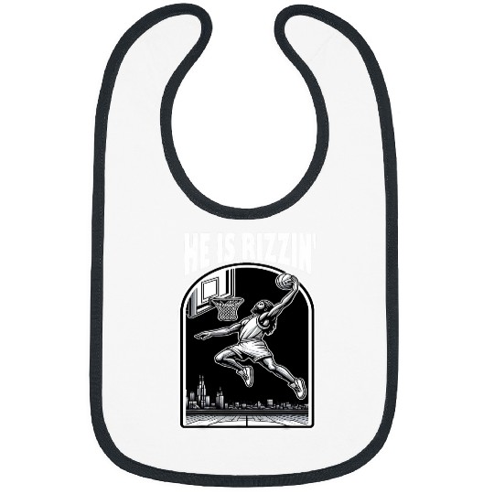 He is Rizzin Funny Easter Jesus Playing Basketball Christian 1 Bibs