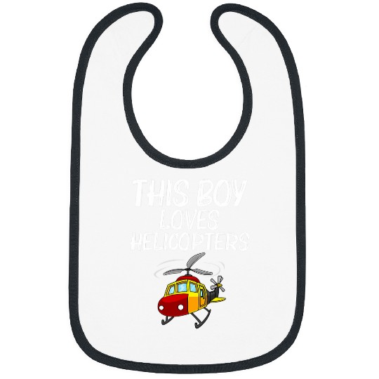 Cool Helicopter Gift For Boys Kids Chopper Helicopter Pilot Bibs