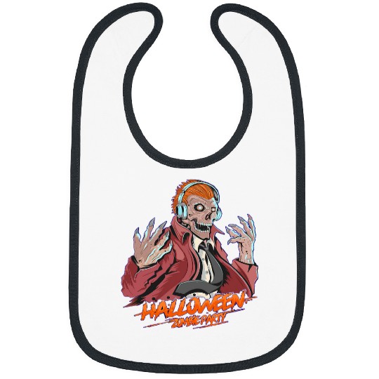 Halloween Zombie party bests art for celebrants Bibs