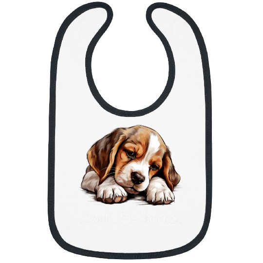 Cute Dog Graphic Dog Lover Beagle Puppy Dog Bibs