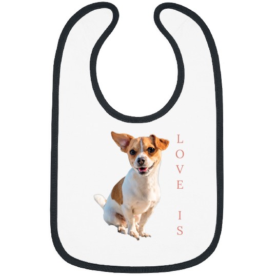 Dog Jack Russell Terrier Shirt Mom Dad Women Men Kids Love Dog Bibs
