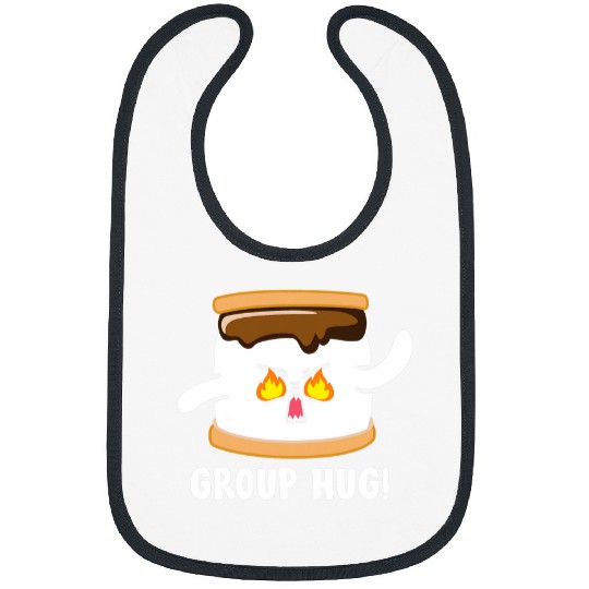 Group Hug is Smores Smores Marshmallow Camping Travel Gifts Bibs