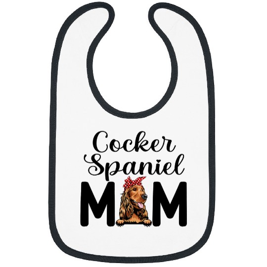 cute cocker spaniel mom mors day dog mama Bibs