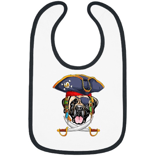 Mastiff Pirate Funny Dog Mom Dad 22 Bibs