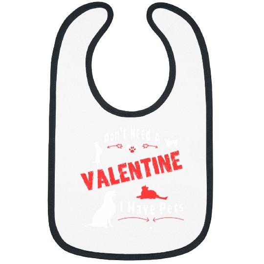 Funny Valentines Day Meme With Dogs And Cat For Pet Owners Bibs