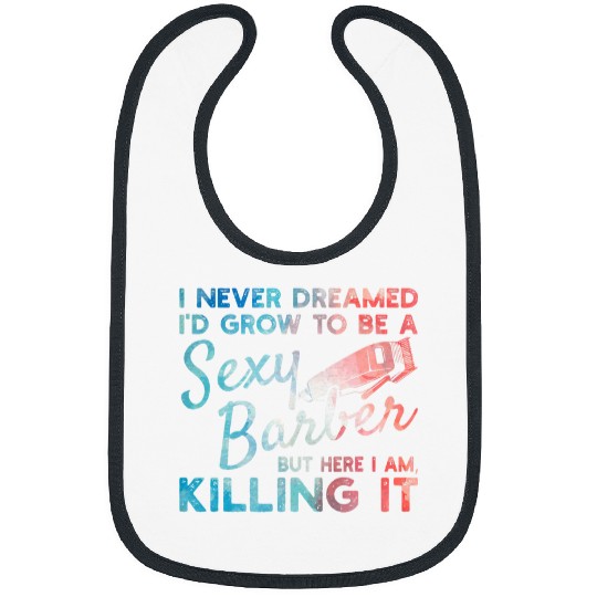 Funny Barber Men Dad Barbershop Hairdresser Hairstylist 1 Bibs
