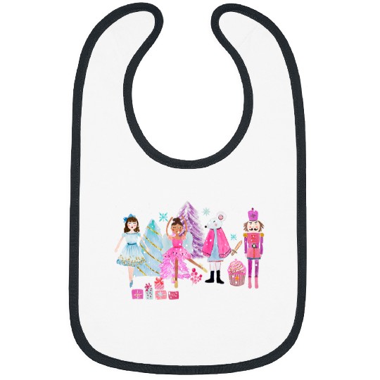Christmas Nutcracker Ballet Sugar Plum Fairy Pajamas Girls Bibs
