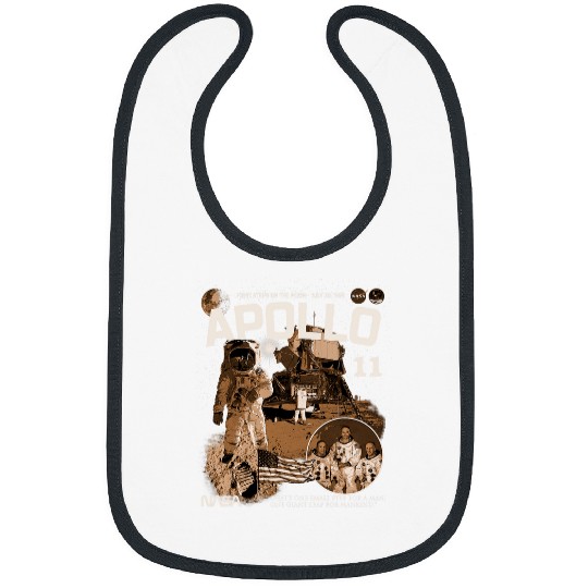 Lacrosse Gift NASA Apollo 11 Mission Worm and Insignia Logo 21 Bibs