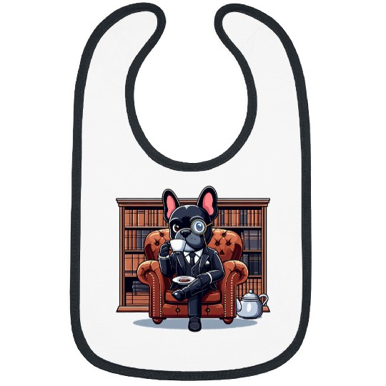 French Bulldog English Gentleman Funny Dog Victorian Bibs