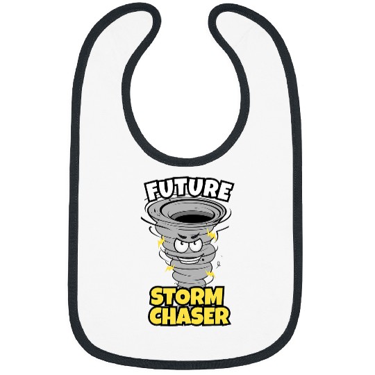 Funny Cute Future Storm Chaser Meteorologist Boys Girls Kids Bibs