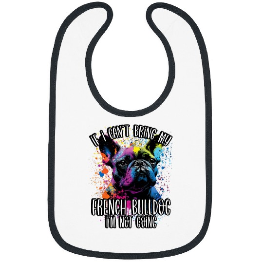 Colorful Splash Art French Bulldog Frenchie Mama Dad Bibs
