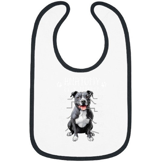 Funny Anatomy Pitbull Dog Cute Pittie Lover Pit Bull Owner Bibs