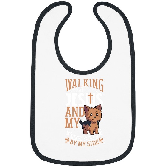 Jesus and dog Yorkshire Terrier Bibs