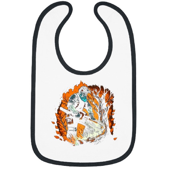 Forest Worker With Chain Saw In The Forest Forester Bibs