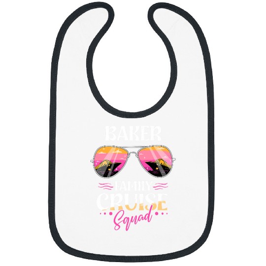 Baker Family Personalized Cruise Squad Vacation Matching Bibs