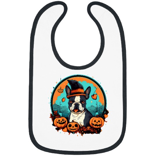 French Bulldog Halloween Love Dogs Bibs
