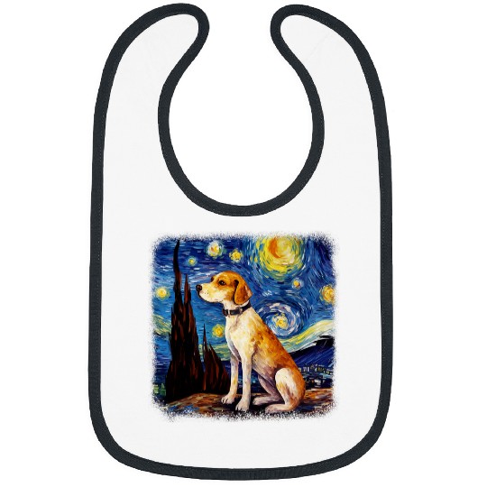Dog in starry night van gogh Beagle Bibs