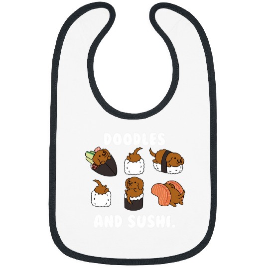 Goldendoodle And Sushi Dog Bibs