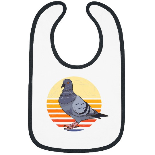 Pigeon Breeder Animal Bird Lover Retro Pigeon Bibs