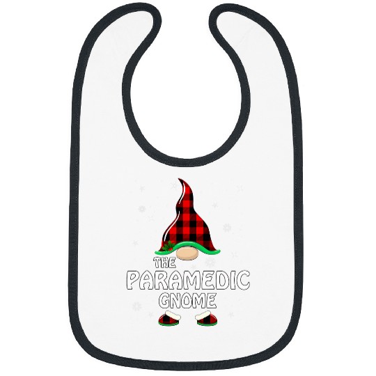 Paramedic Gnome buffalo plaids Matching Family Christmas Bibs