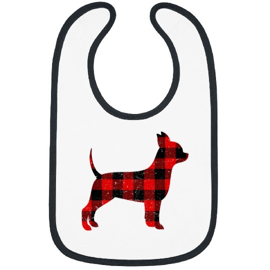 Check Brand For 50 Christmas buffalo plaids Chihuahua Pajama 1 Bibs