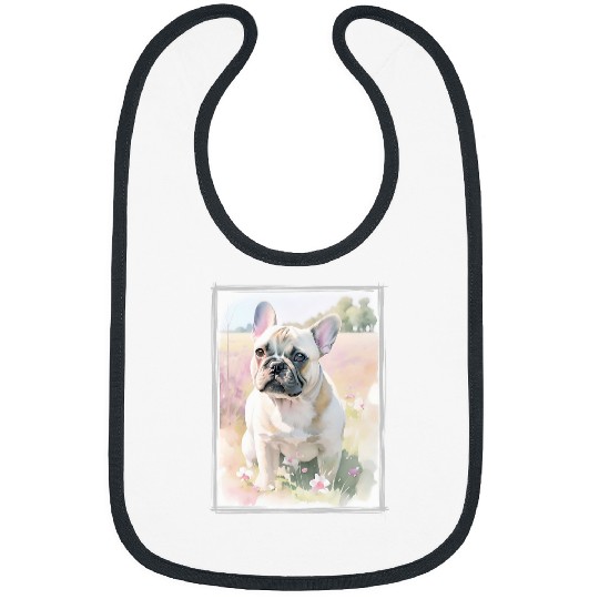 French Bulldog Animal Nature Flowers Summer 4 Colorful Gift Bibs