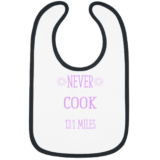 Cook Who Runs Half Marathon Funny Running Humor Runner Chef 1 Bibs