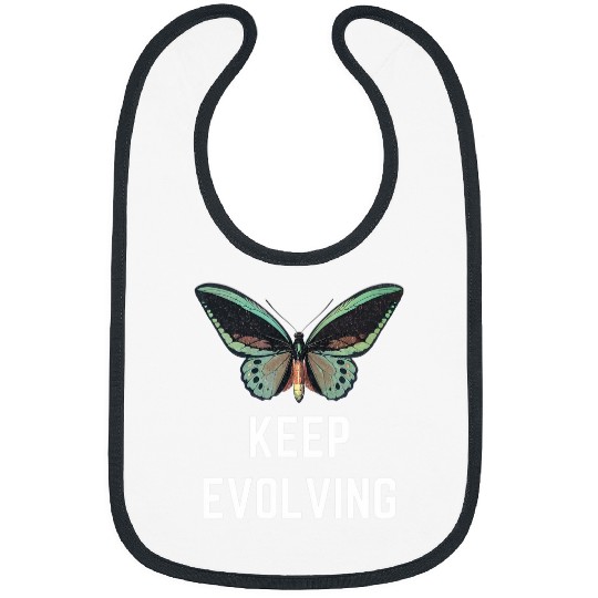 Keep Evolving Butterfly Metamorphosis Cute Insect Bugs Sweet Bibs