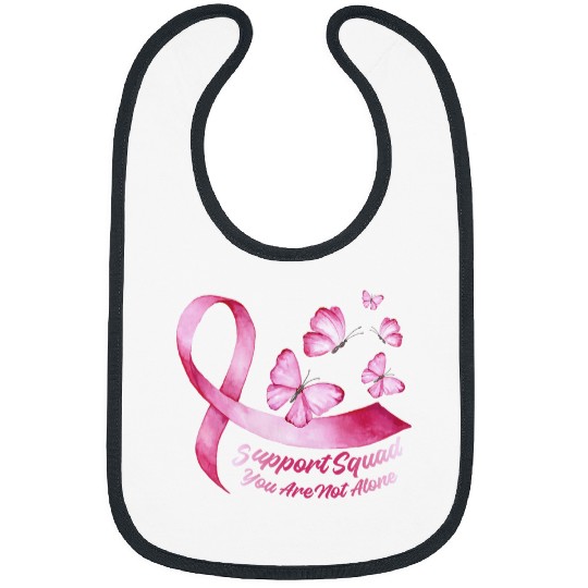 Support Squad You Are Not Alone Butterfly Ribbon Awareness Bibs