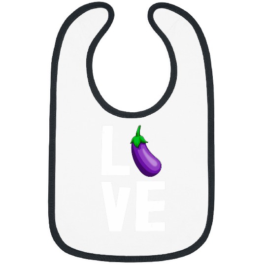 Lacrosse Gift Love Eggplant  s Eggplant Vegetable Tees Women Foodie 21 Bibs
