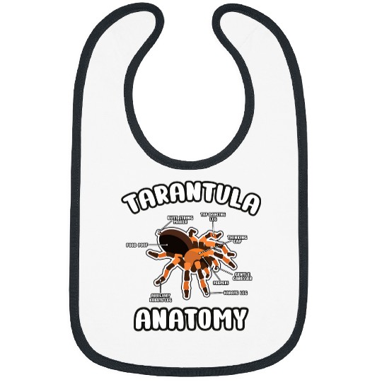 Tarantula Anatomy Funny Spider Lover Arachnid Owner Breeder Bibs