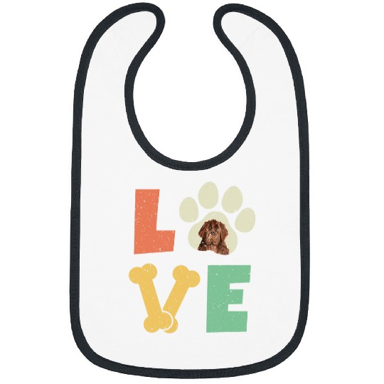 Love Dog Newfoundland Dog Lover Dog Breed Bibs
