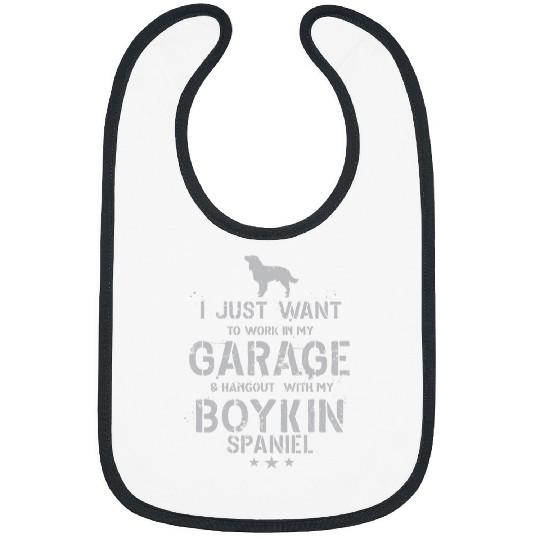 Funny Boykin Spaniel Dad Garage Men Hang 2 Bibs