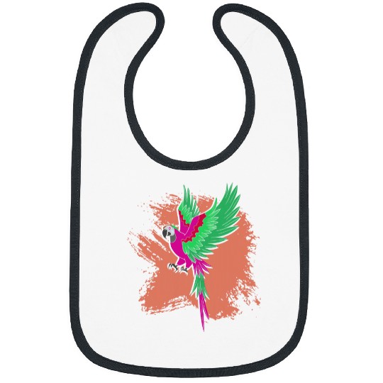 Parrot Lover Tropical Animal Jungle Bird Macaw Parrot Bibs
